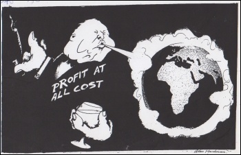 Profit at all cost, cartoon by Alan Hardman