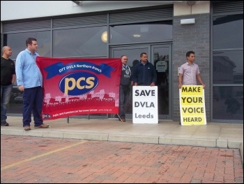 DVLA strike, Leeds, 1.6.12, photo Iain Dalton