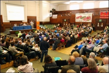 Mark Serwotka, PCS general secretary, addresses NSSN conference 2012, photo by Suzanne Beishon Mark Serwotka, PCS general secretary, addresses NSSN conference 2012, photo by Suzanne Beishon