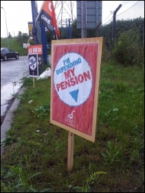 Picketing at Fords Dagenham, 18 June 2012