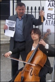 Kazakhstan embassy protest to free Bolat Atabayev, photo Dave Carr Kazakhstan embassy protest to free Bolat Atabayev, photo Dave Carr