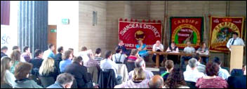 Wales Shop Stewards Network conference 2012, photo Wales Socialist Party