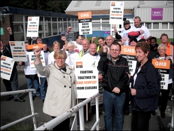 Remploy workers' national strike against closures 19 July 2012, photo Elaine Brunskill