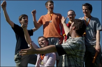 YFJ Austerity Games, the winning team, 23.7.12, photo Paul Mattsson