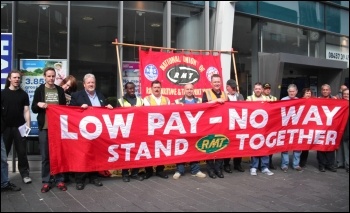 Tyne & Wear Metro cleaners, employed by Churchill, on a 48hr strike, photo by Elaine Brunskill Tyne & Wear Metro cleaners, employed by Churchill, on a 48hr strike, photo by Elaine Brunskill
