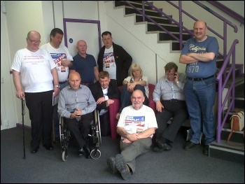 Remploy reps occupying the HQ of Remploy in Leicester, 23 August 2012