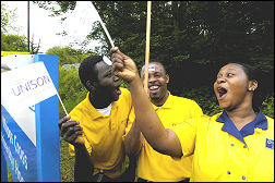 Health workers demonstrate at Whipps Cross hospital in East London, photo Paul Mattsson