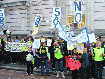 Lansdowne school demo, Cardiff, photo Socialist Party Wales