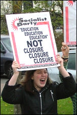 Cardiff school demo in 2006, photo Socialist Party Wales