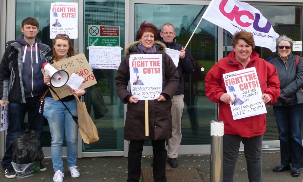 Salford Socialist Students help lead fightback against job and course ...