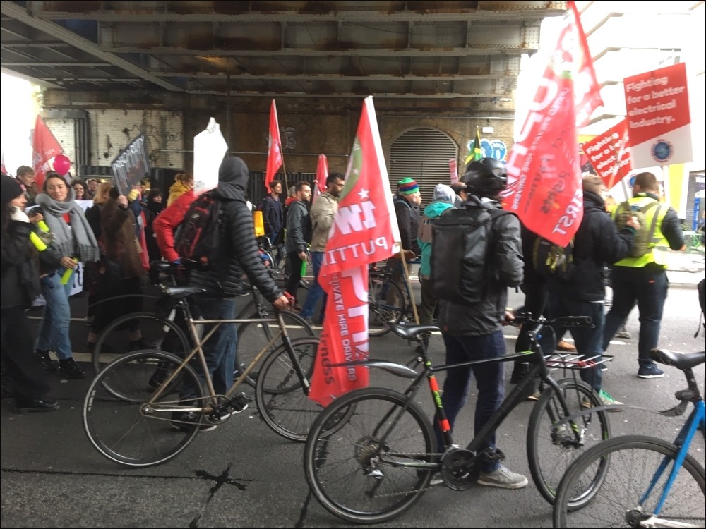 Precarious workers march against the gig economy, 30.10.18