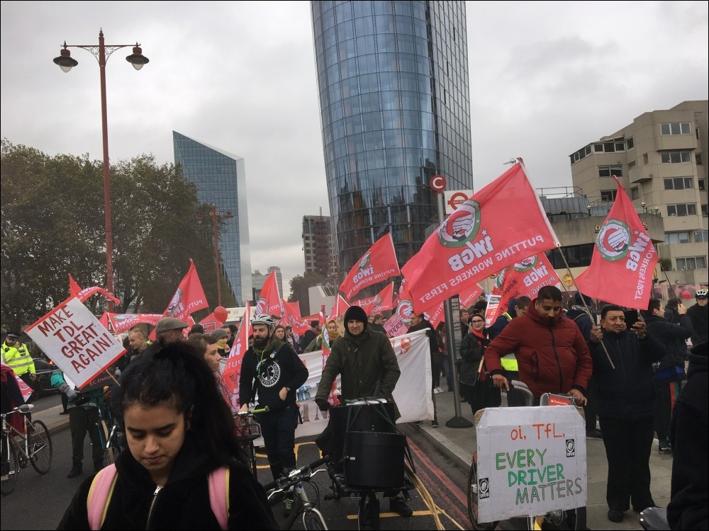 Precarious workers march against the gig economy, 30.10.18