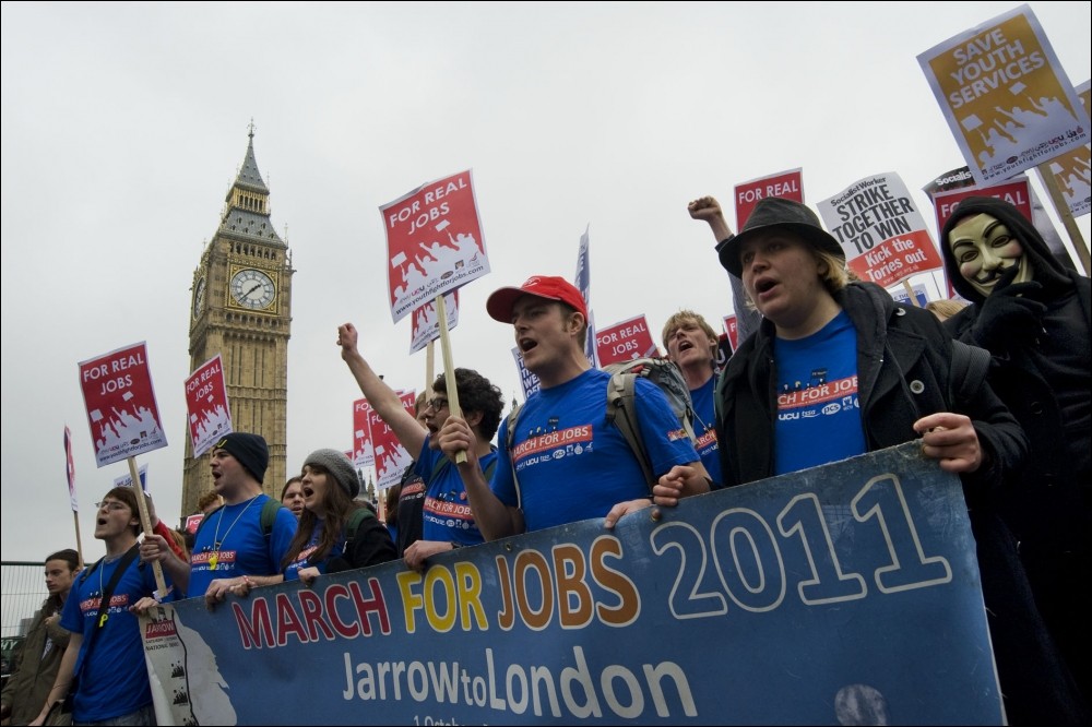 Jarrow March 2011: Jarrow March for Jobs arrives in London
