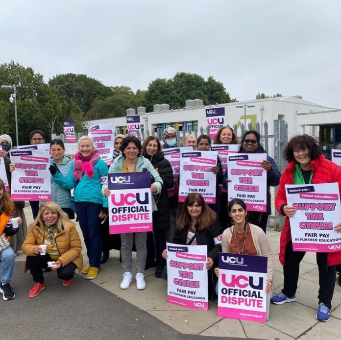 UCU college workers in London take strike action in October 2021 (uploaded 15/12/2021)