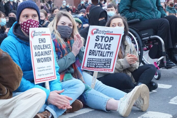 Protesting against police racism (uploaded 16/02/2022)