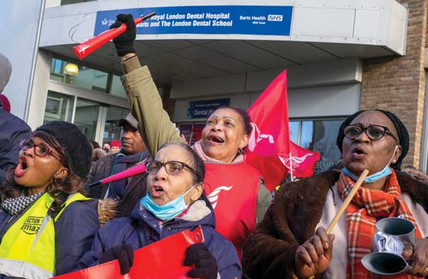 Royal London Hospital Unite workers strike picket