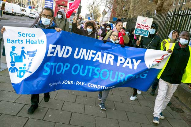 Royal London Hospital Unite workers strike