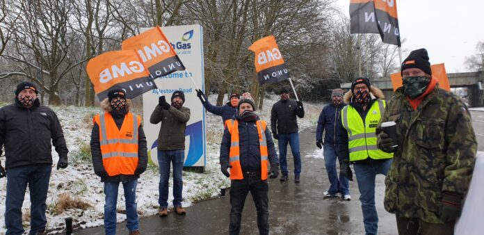 British Gas workers on strike. Photo Steve Score