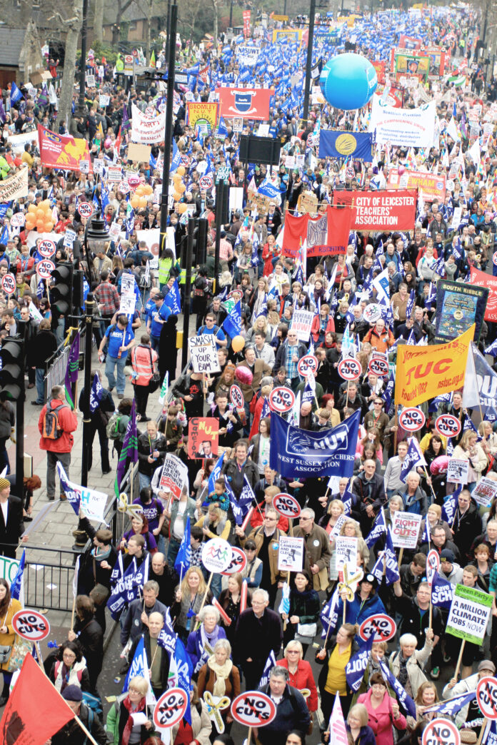 750,000 marched on a national demo in 2011. Photo: Senan