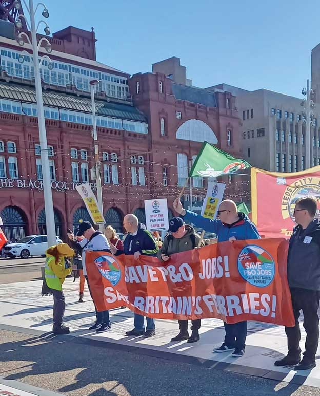 Protest outside Tory Spring conference in Blackpool on 19 March. Photo: Chris Baugh