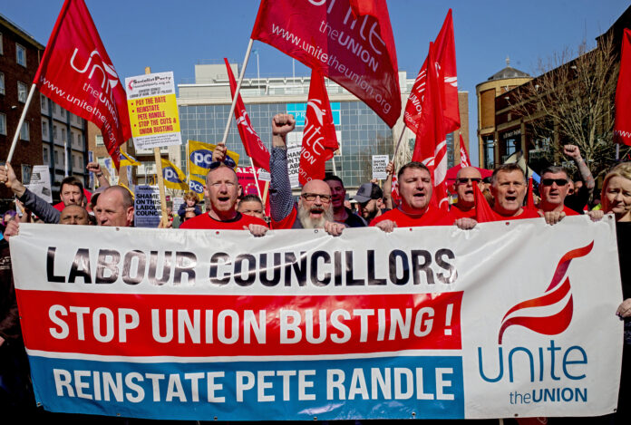 Unite the union Coventry Council bin workers protest. Photo: Paul Mattsson