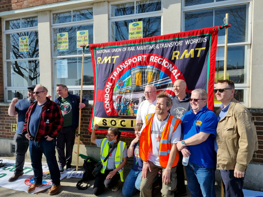 P&O protest in Dover. Photo: Isai Priya