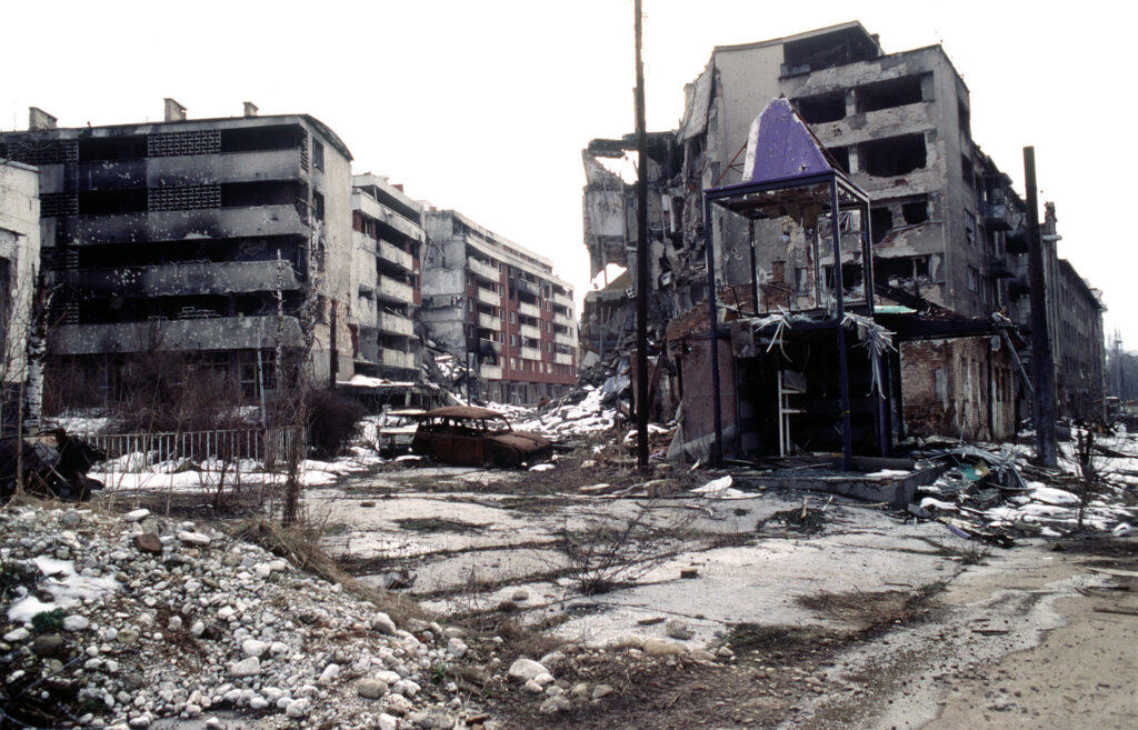 View of Grbavica, a neighbourhood of Sarajevo. Photo: public domain