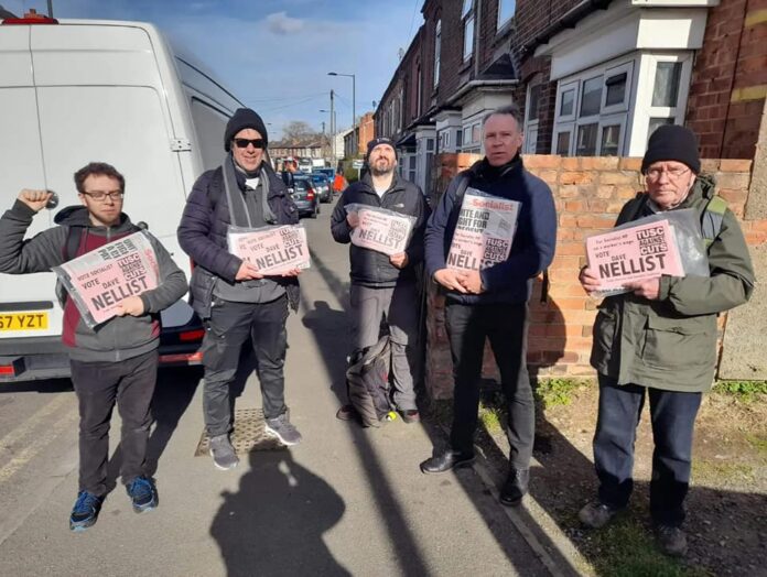 Campaigning for TUSC candidate Dave Nellist in the Erdington byelection