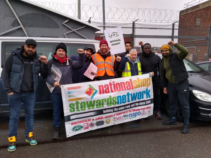 London tube strike 1.3.22, Northfields picket line, photo NSSN