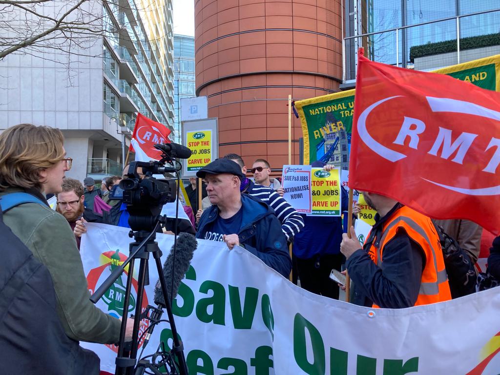 P&O - Save the jobs! London protest, 18 March 2022, photo by Paula Mitchell