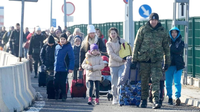 Ukrainian refugees crossing into Poland. Photo:The Ministry of Internal Affairs of Ukraine/CC Ukrainian refugees crossing into Poland. Photo:The Ministry of Internal Affairs of Ukraine/CC