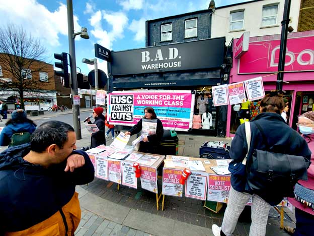 TUSC campaigning in Waltham Forest Photo: Waltham Forest SP