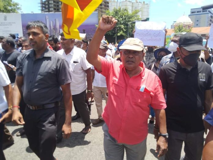 Sri Lanka 28 April 2022 general strike, photo USP