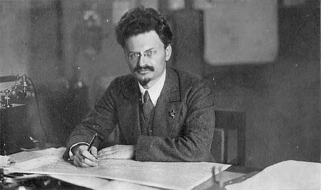 Leon Trotsky at his desk. Photo Public domain
