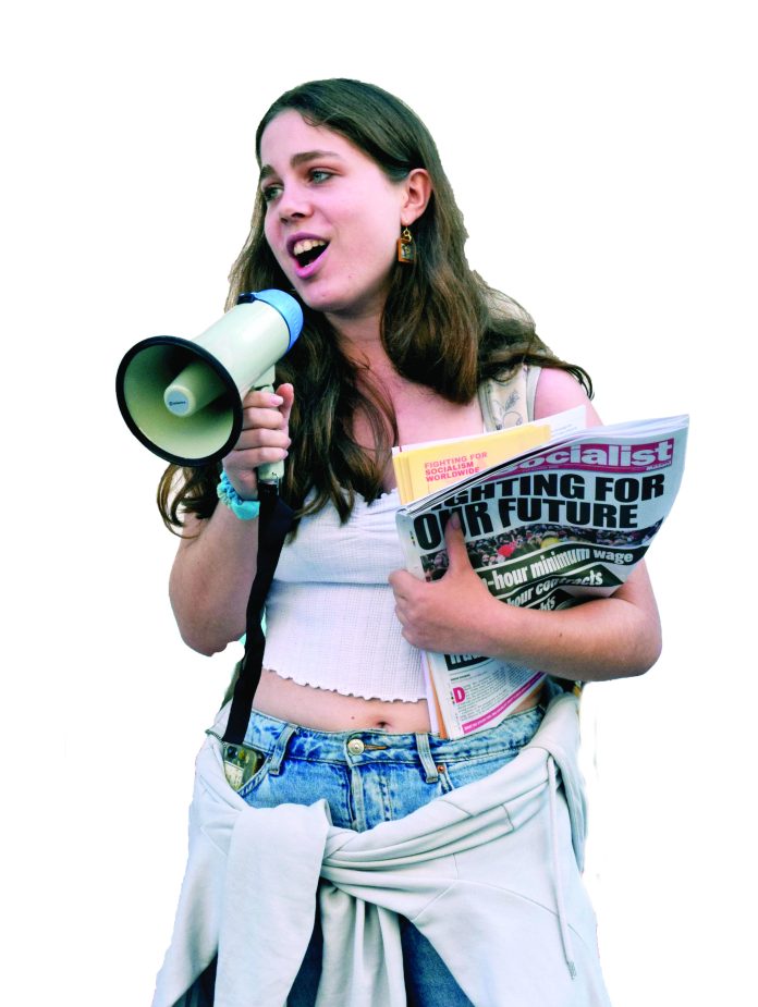Socialist Party on Megaphone Photo: Mary Finch