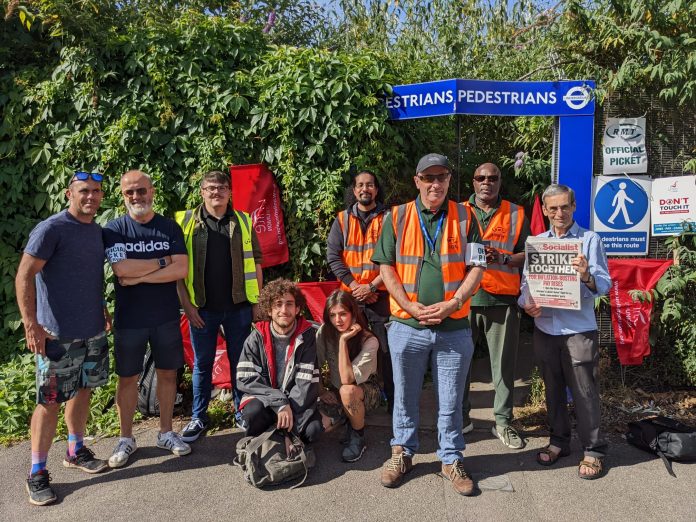 Acton Works, London. RMT strike 21.6.22.