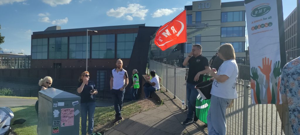 Wolverhampton RMT picket on 21.6.21