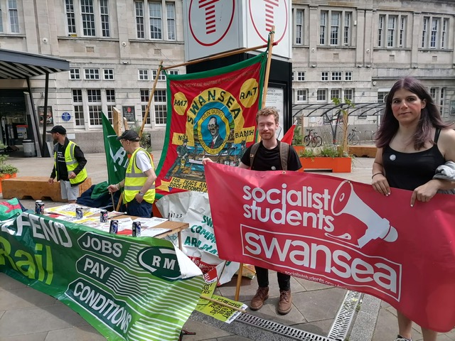 RMT strike, Swansea, 27.7.22