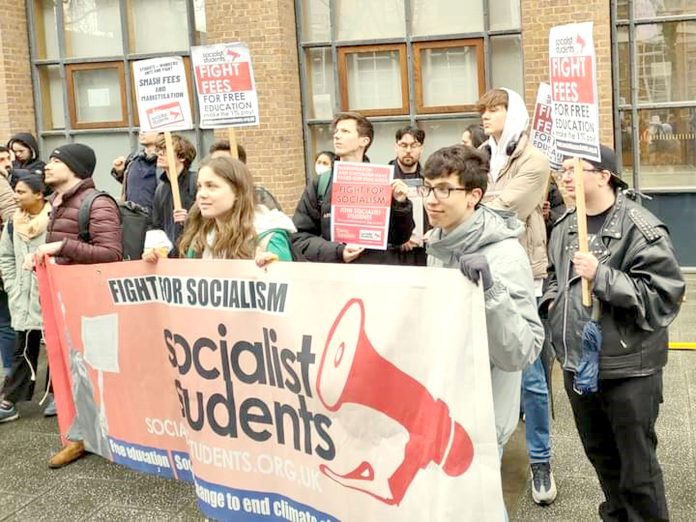 Socialist Students on the NUS demo in March. Photo: Socialist Students
