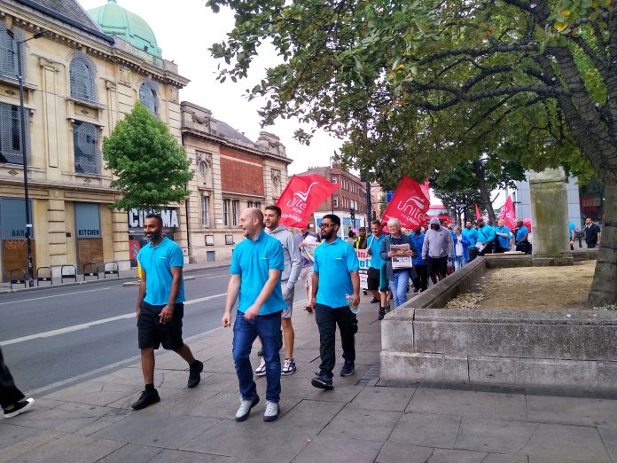 Hackney workers on the march, photo Chris Newby