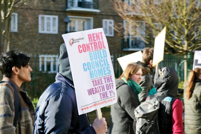 Housing protest. Photo: Ollie Auvache