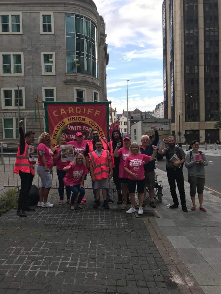 CWU picket line, Cardiff, 30.7.22