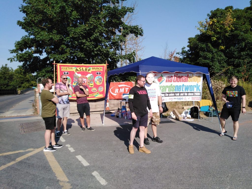 Exeter Aslef picket, 13.8.22
