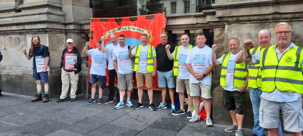 Newcastle Aslef picket, 13.8.22