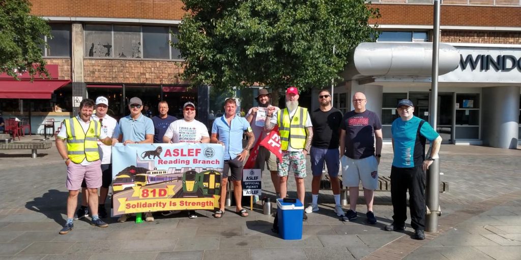 Swindon Aslef picket, 13.8.22