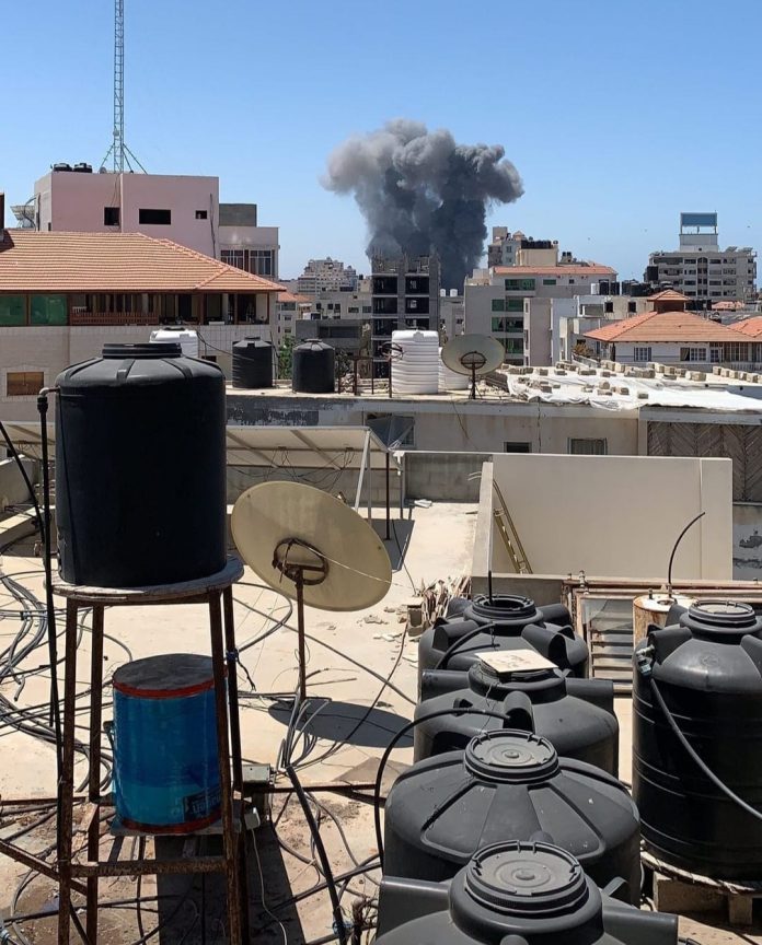 The Israeli bombing of civilian neighborhoods in the Gaza Strip, photo OSPS/CC