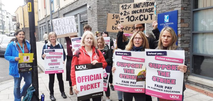 Bristol FE picket line