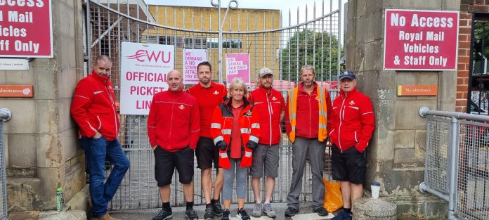 Erdington CWU picket line. Photo: Birmingham SP Erdington CWU picket line. Photo: Birmingham SP