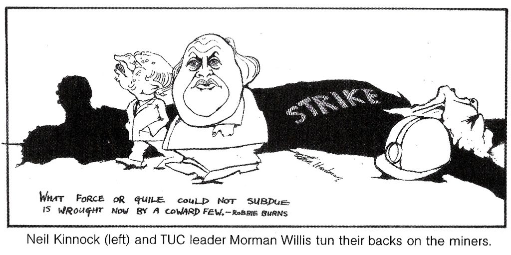 Miners strike - Betrayal - Alan Hardman cartoon