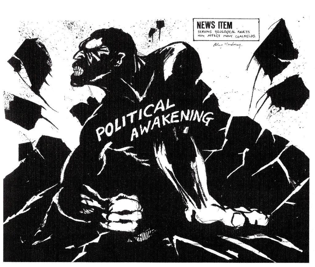 Miners strike - Political Awakening - Alan Hardman cartoon